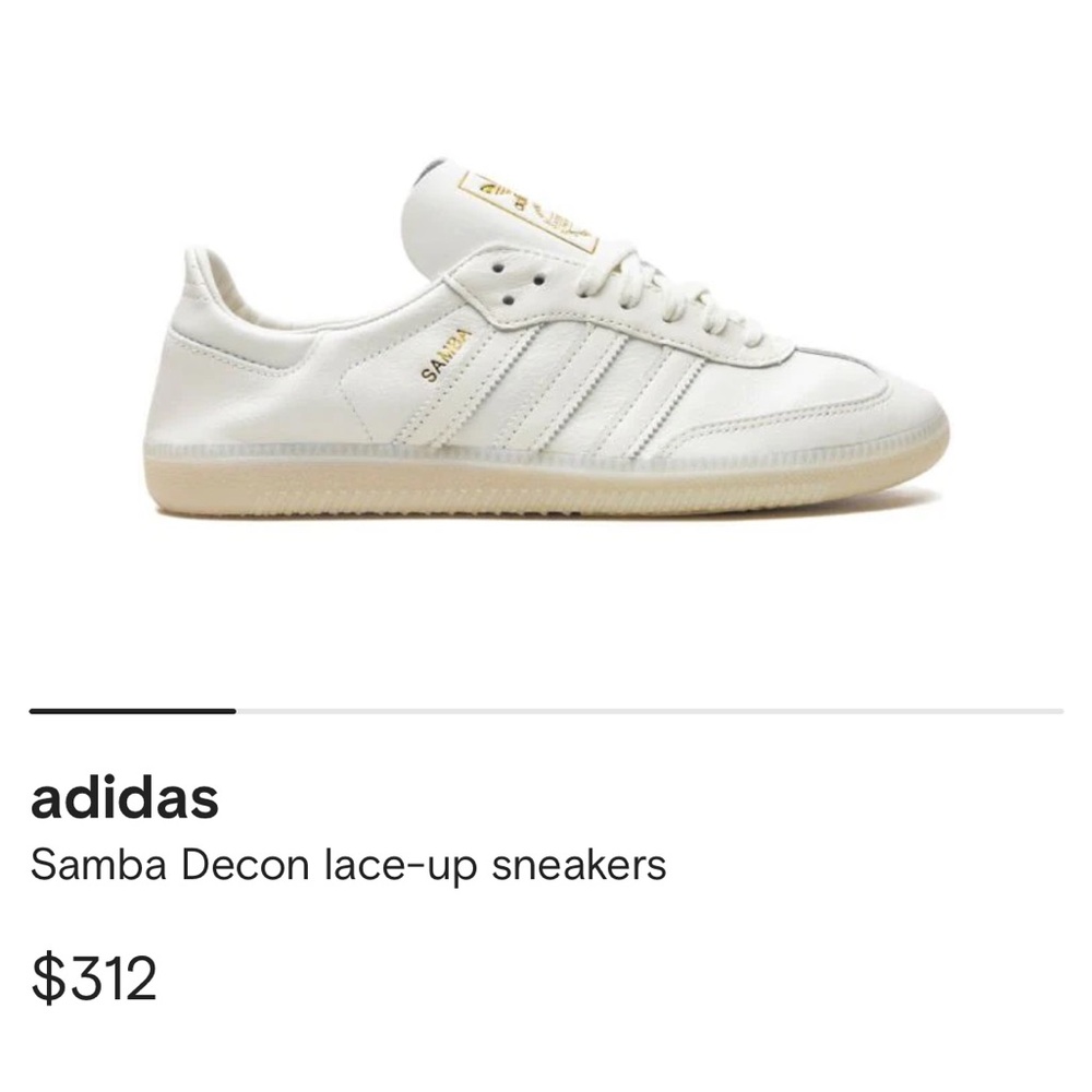 NEW IN BOX Adidas Samba Decon White Leather womens 7 UK 5.5